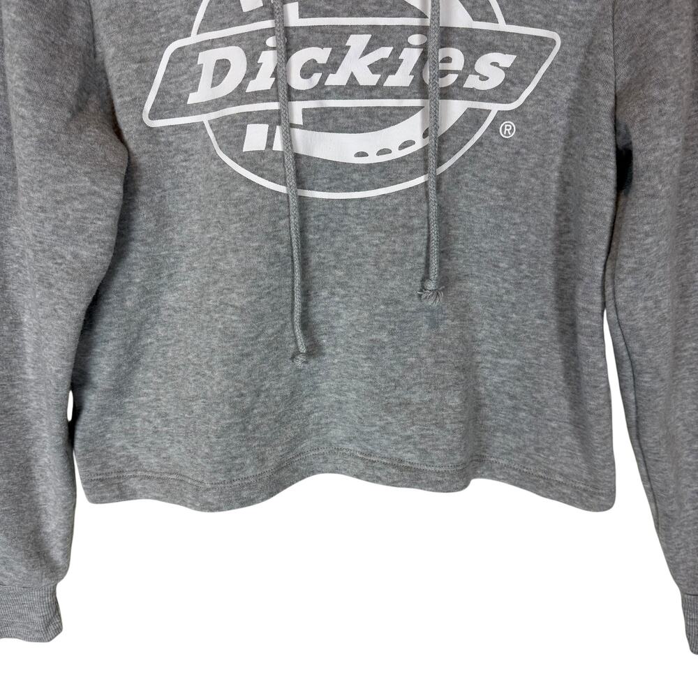 Dickies Hoodie Women Medium Gray Graphic Fleece Lined Long Sleeve Drawstring - Picture 5 of 12